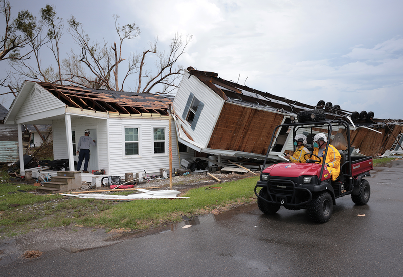 wreckage of a home in Louisiana after Hurricane Ida
