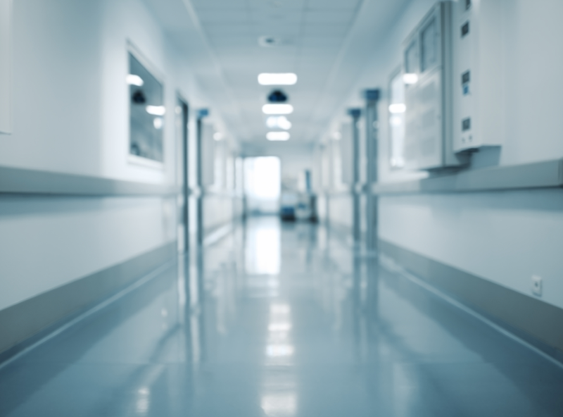 Hospital or morgue corridor