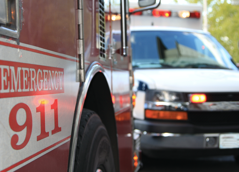 fire engine and ambulance
