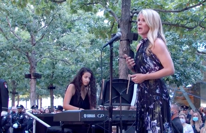 Broadway actor and singer Kelli O'Hara performs at the ceremony