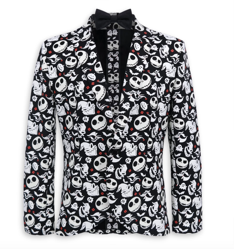 The Nightmare Before Christmas Glow in the Dark Half Suit and Light Up Tie for Adults
