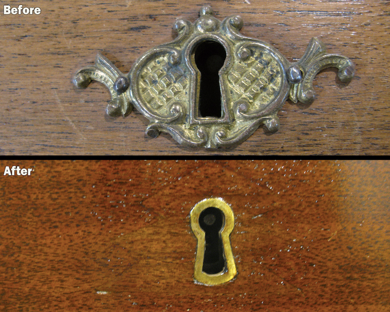 detail of desk used by Lincoln