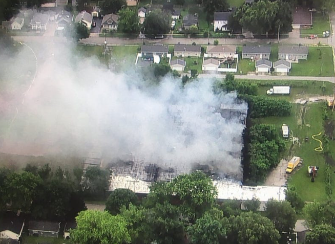 Morris industrial fire