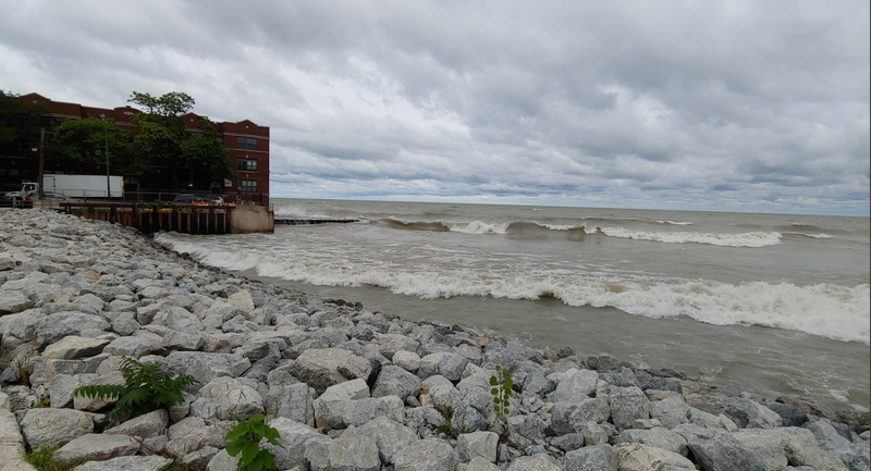 People gather at Chicago’s lakefront to watch ‘impressive’ waves pound shoreline
