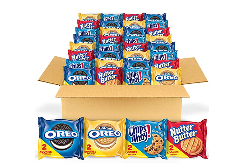 OREO Original, OREO Golden, Chips Ahoy! & Nutter Butter Cookie Snacks, 56 count