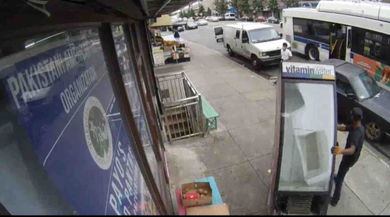 Multiple men allegedly wheeled away the community fridge belonging to the Pakistani American Youth Organization from outside its Midwood office on Coney Island Avenue on Sept. 17, 2021
