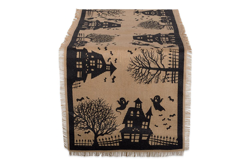 Jute/Burlap Table Runner, Haunted House
