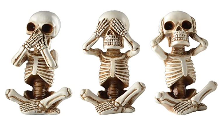 Hear See Speak No Evil Baby Halloween Figurines 