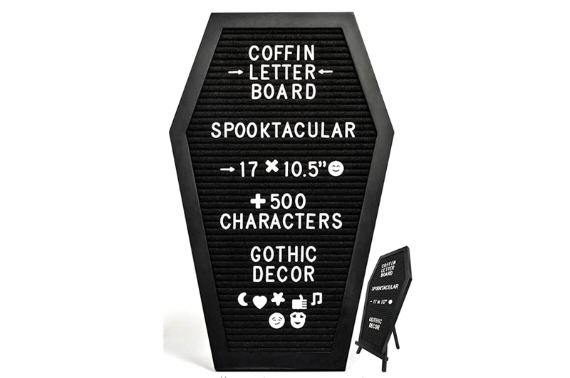 Black Felt Coffin Letter Board 