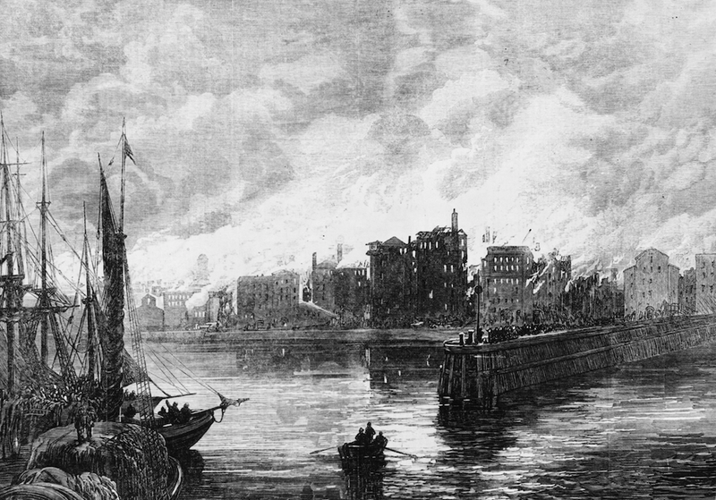 Great Chicago Fire lithograph