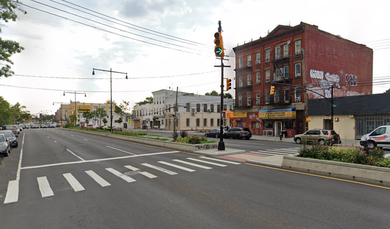 The intersection of Essex Street and Atlantic Avenue, where Jose Ramos was killed by a hit-and-run driver Friday night, Oct. 15, 2021, according to police