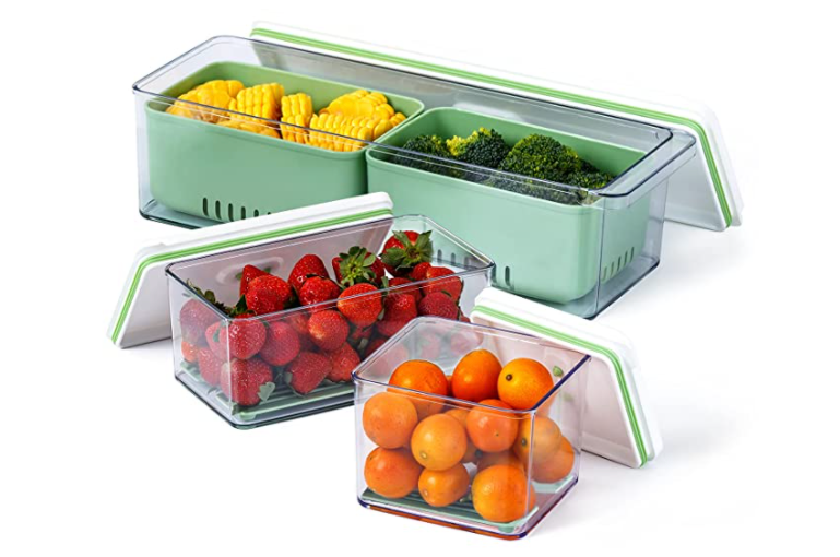 Lille Home Stackable Produce Saver, Organizer Bins/Storage Containers