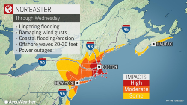 NOR'EASTER: Wind picks up as rain departs, gusts may hit 60 mph on LI