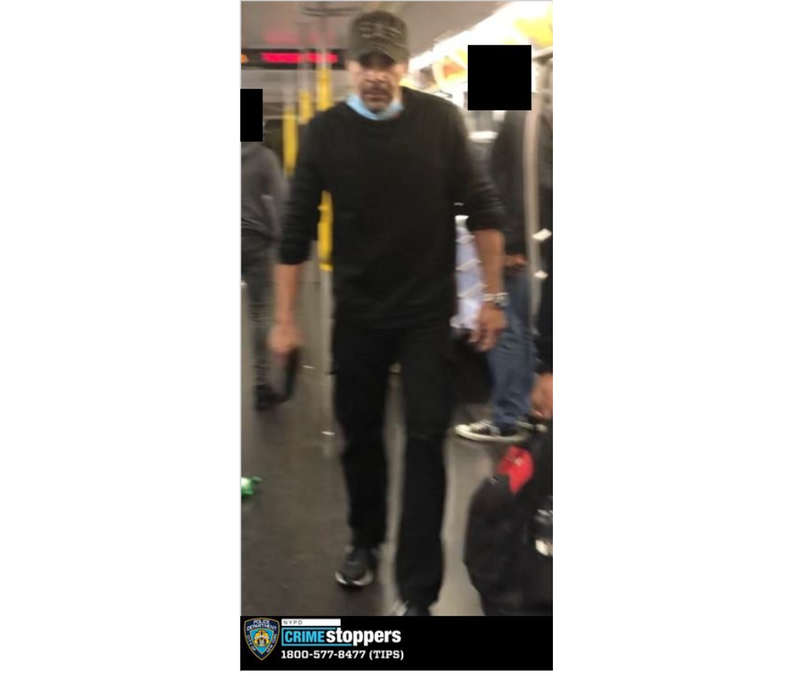 A suspect wanted for pulling a firearm out on a Queens E train Saturday evening, according to the NYPD