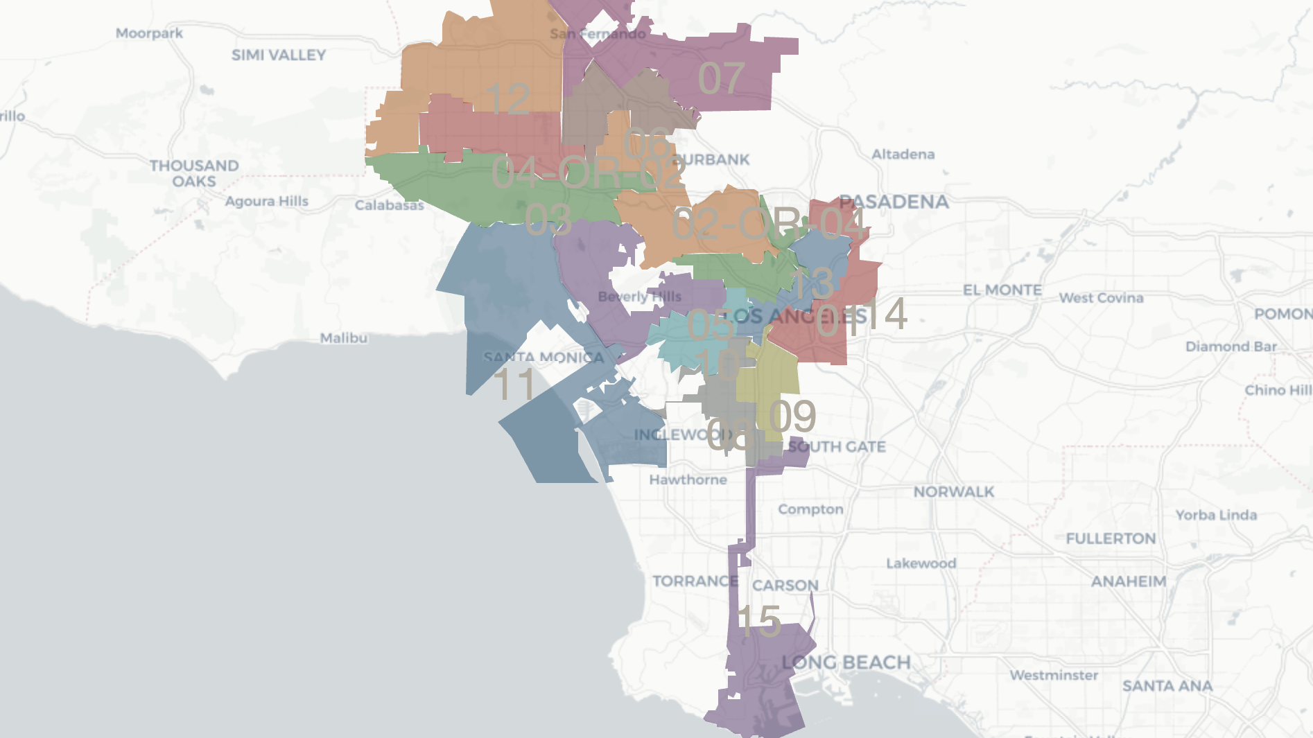 L.A. Council members propose changes to redistricting commission's map