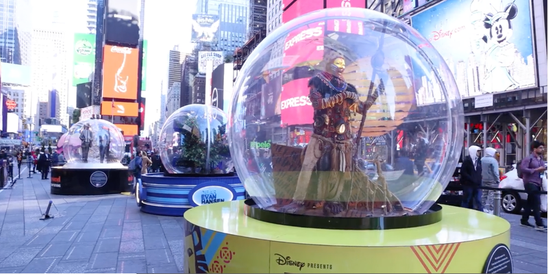 Times Square show globes