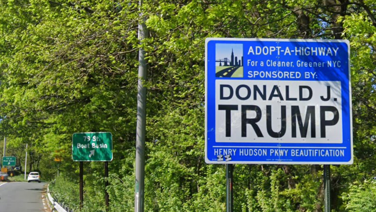 Sign bearing Trump's name to be removed from West Side Highway