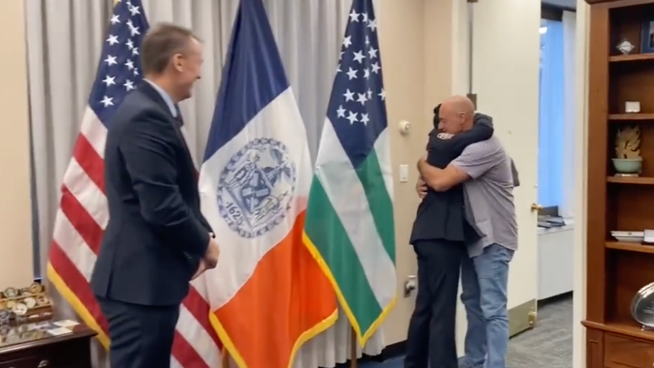WATCH: NYPD Commissioner Shea helps pull off officer’s proposal