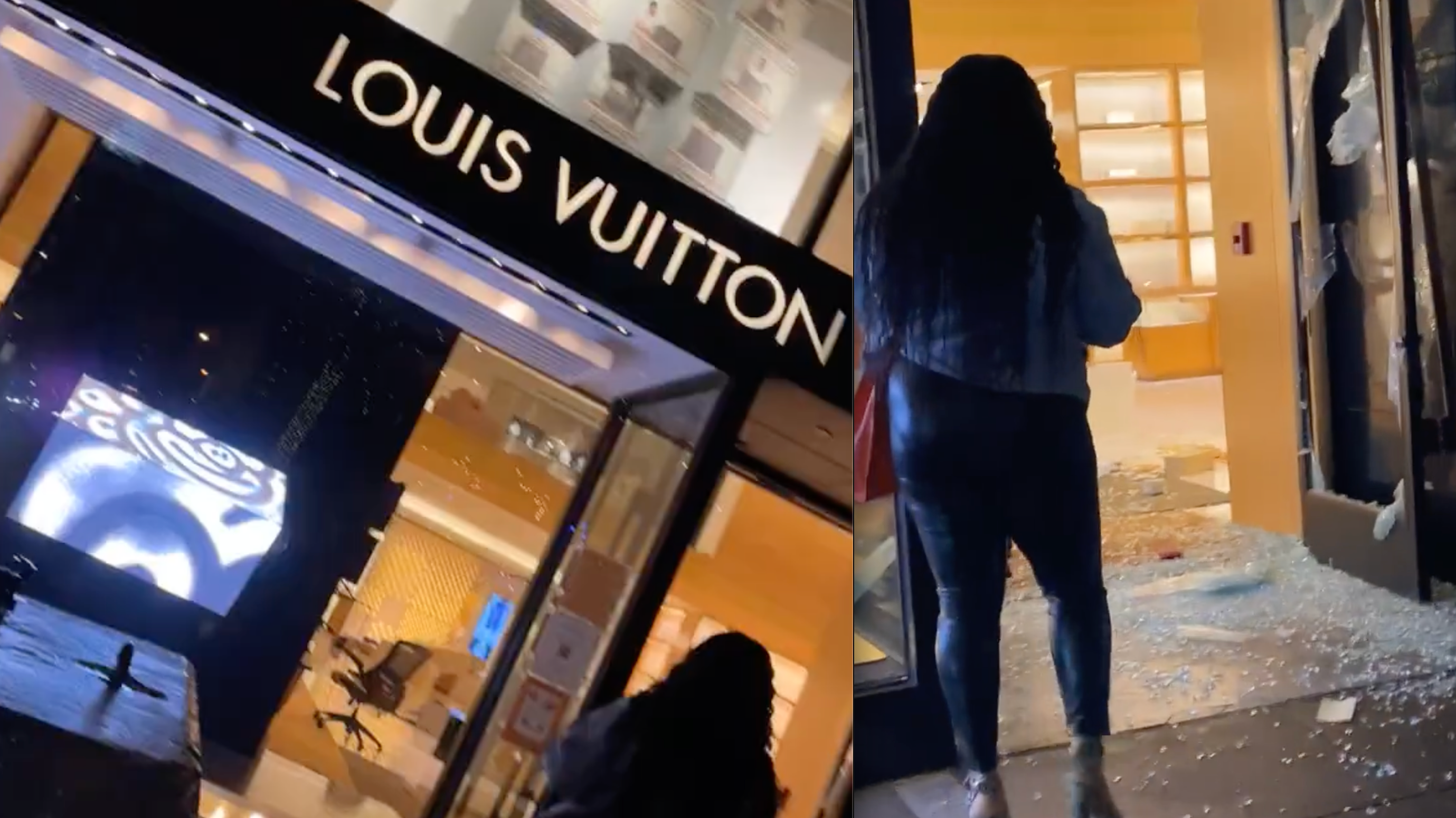 VIDEO: Thieves 'empty' San Francisco Louis Vuitton store as police chase, smash windows on getaway car