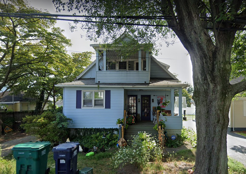The home on Churchill Street in Fairfield, Connecticut, where authorities discovered 80 animals inside.