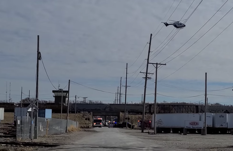 man trapped in Metro East