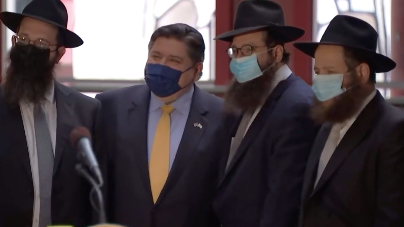 Gov. Pritzker celebrates Hanukkah as antidote to 'darkness'