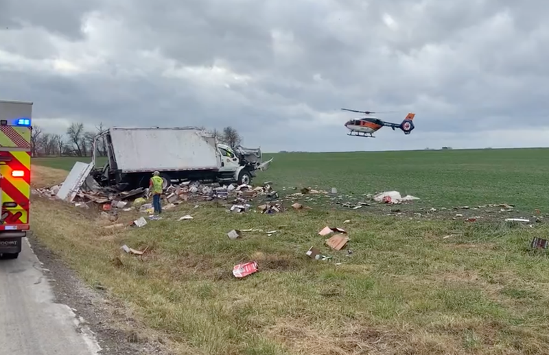 truck crash in wind