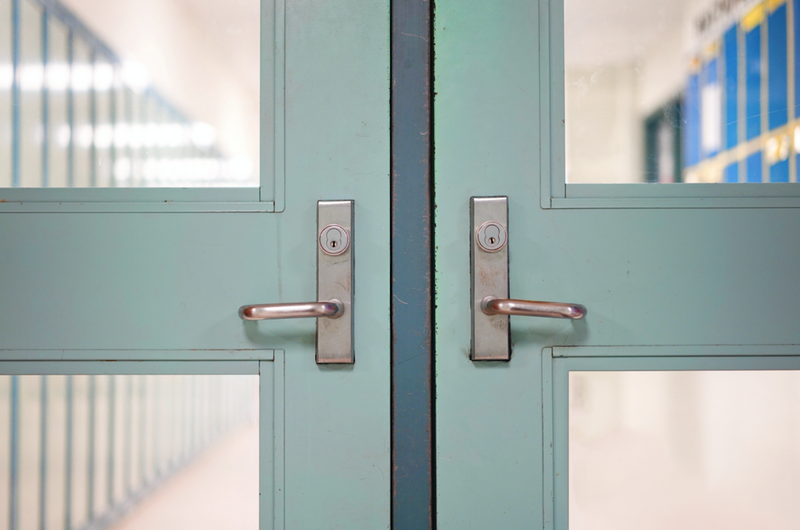 school building door