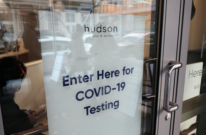 Covid testing sign