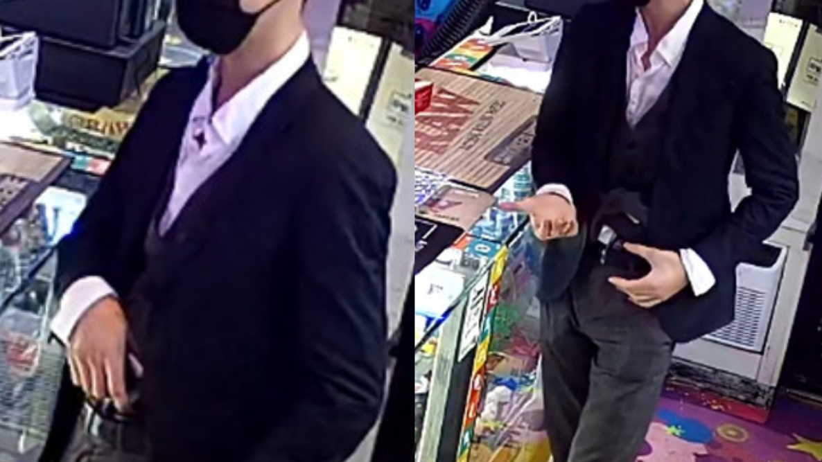 VIDEO: Armed man threatens employee during East Village smoke shop robbery
