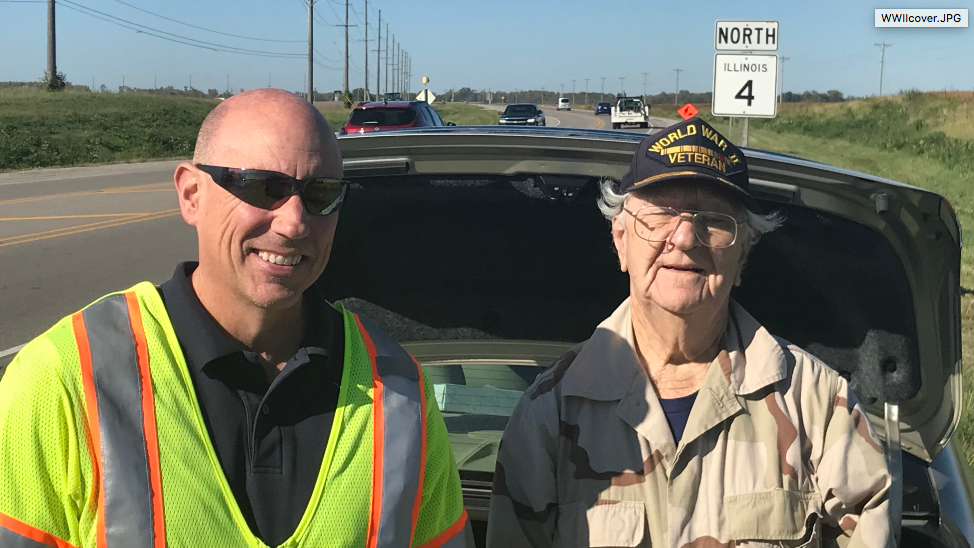 WWII veteran known as 'Daffodil Man' has planted flowers along Illinois road for 35 years
