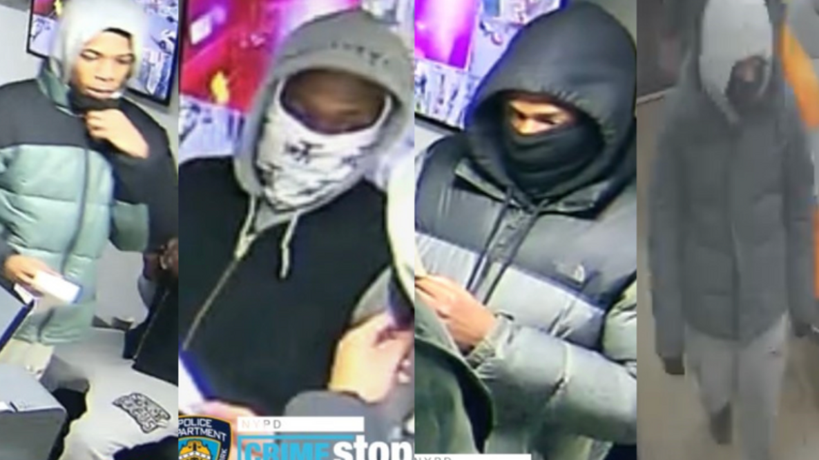 VIDEO: Armed thieves who robbed Bronx barber, beauty shop sought by police
