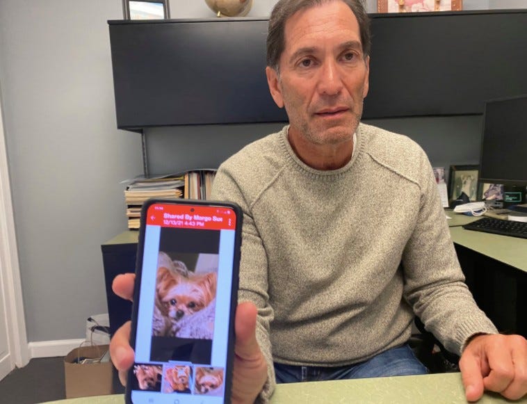 David Fishman showing picture of Nixon
