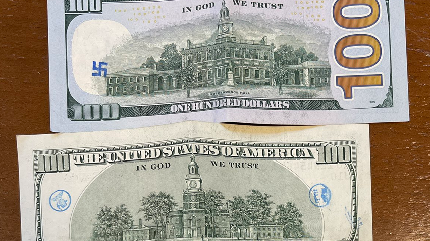 Woman withdraws money imprinted with Nazi symbols at UES ATM