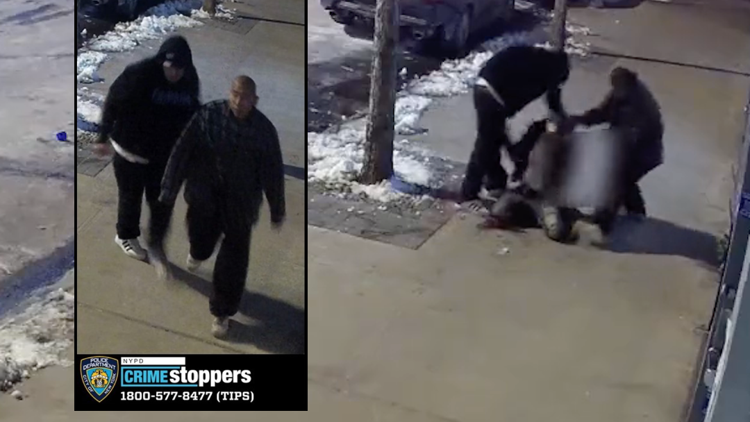 VIDEO: 2 men sought for beating, stabbing woman, 28, on Bronx street
