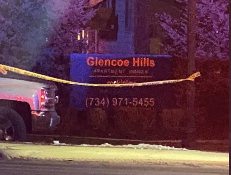 The scene of the barricade situation 