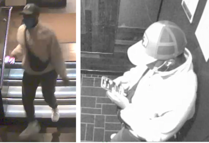 Surveillance stills of Rainey making deliveries