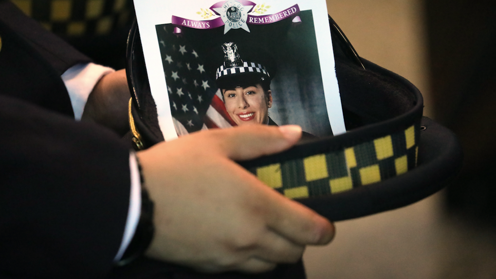 Chicago woman accused of trashing memorial photo of fallen police officer Ella French
