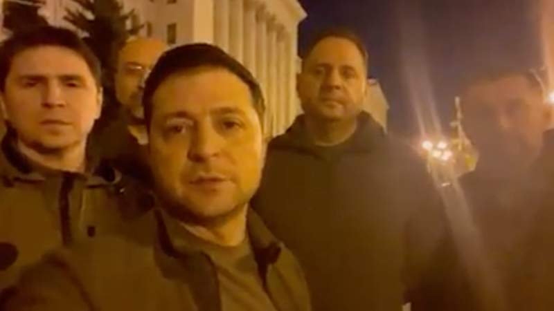 Ukrainian President Volodymyr Zelenskyy in Kyiv on Friday evening