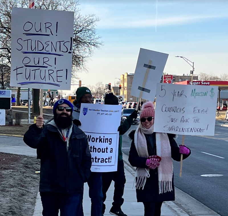 Proviso Township High School District 209 teachers go on strike
