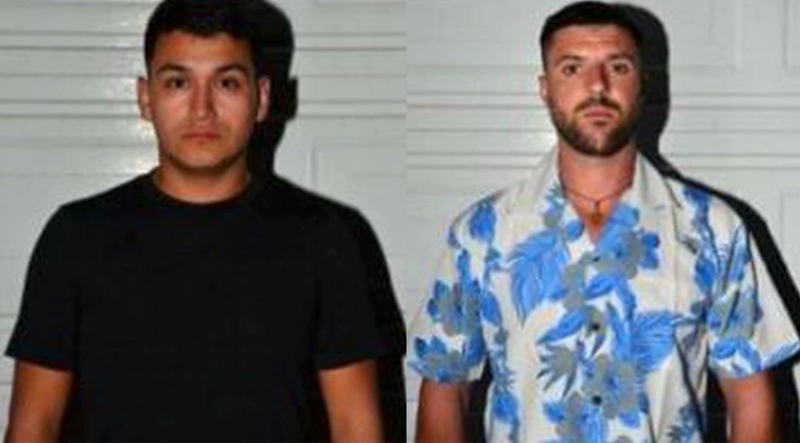 Juan Tejedor Baron, 23, and Scott Hannon, 34, are suspects in a missing persons investigation after police in Hawaii discovered a decomposing body in a tub of cement.