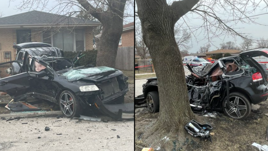 Two dead in high-speed crash that sent car into the air in West Pullman