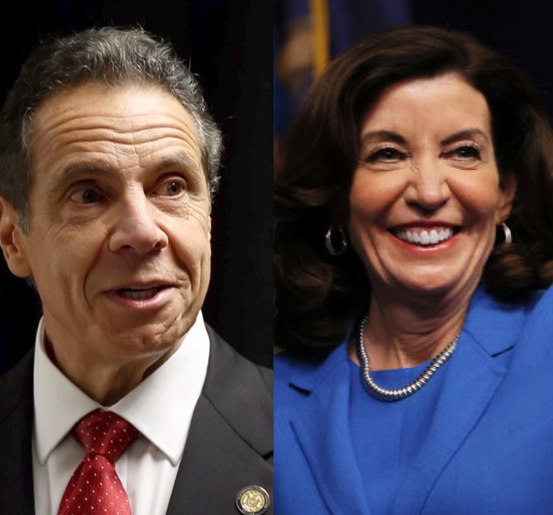 Emerson College polling shows a close race between Gov. Kathy Hochul and her predecessor, former Gov. Andrew Cuomo, in a hypothetical matchup in the Democratic primary for governor in 2022.
