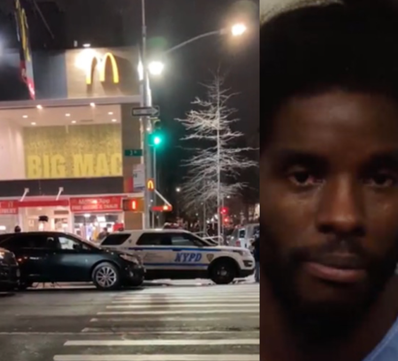 Ezekiel Dunn-Jennings (right) has been charged with attempted murder for the stabbing that left an East Harlem McDonald's employee hospitalized in critical condition, police said Tuesday.