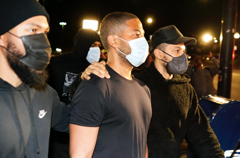 Jussie Smollett exits jail