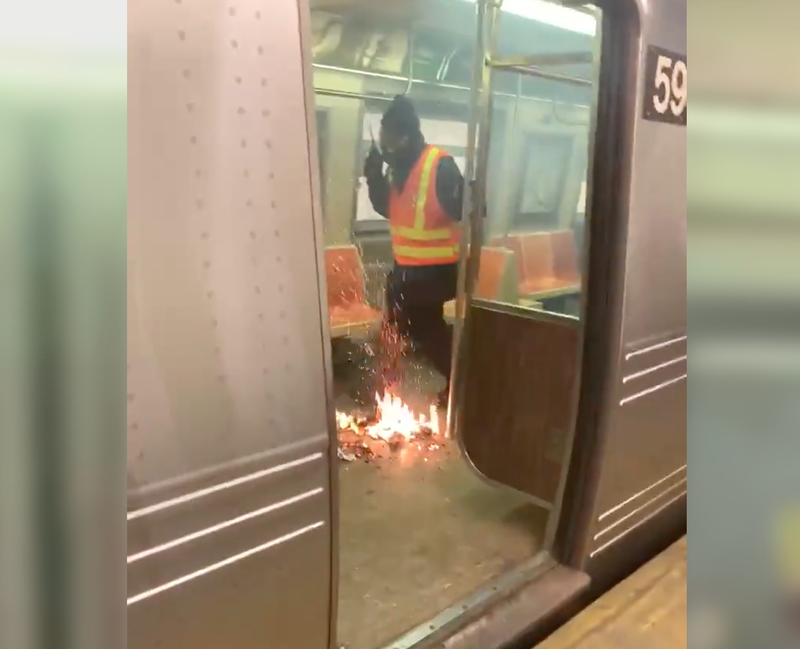 MTA train fire