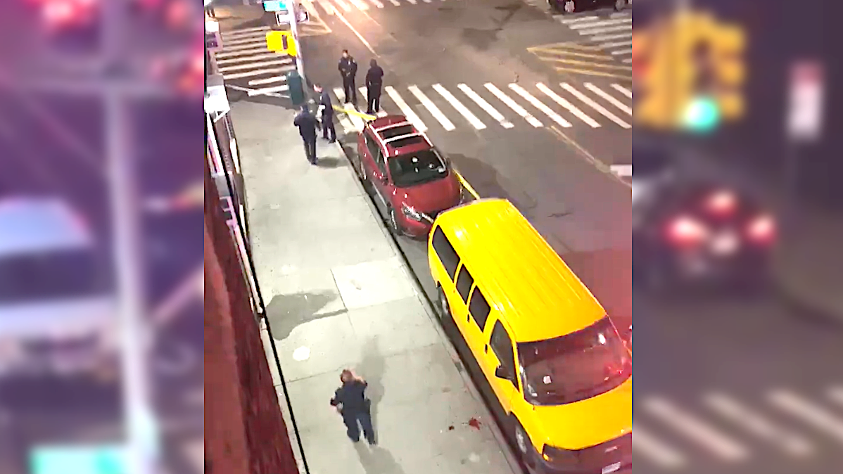 Men stab 61-year-old woman, good Samaritan in robbery outside Queens pizzeria