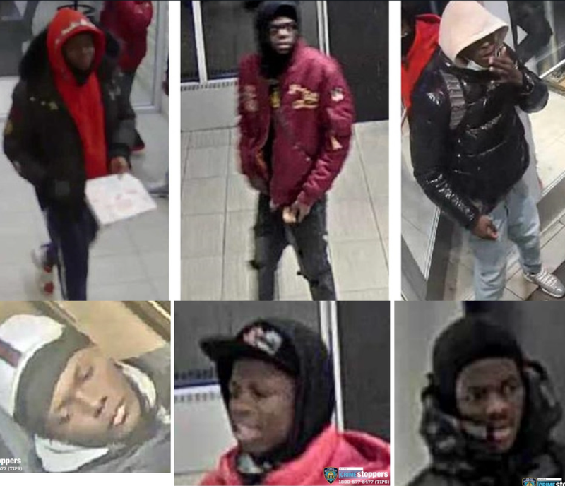 6 suspects sought in robbery
