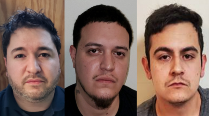 From left to right: Christopher Gonzalez, John Perez, and Nicolas Mora-Diaz. Photos courtesy of the Hudson County Prosecutor’s Office.