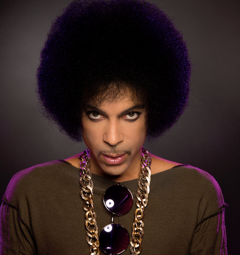 Prince back lit in purple